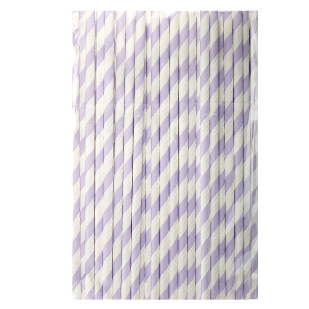 Paille papier x50 motif spirale blanc et coloré (5 modèles)
