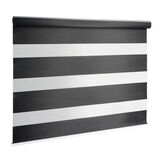 Store enrouleur avec ou sans per&ccedil;age jour nuit noir 55x160cm