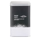 Boîte à sel en métal noir et gris design salt - 10,7x10,7xH.17,5cm