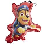 Ballon aluminium Pat patrouille rouge et bleu 15x21,5cm