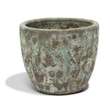 Pot argile &eacute;maillage vert et marron &Oslash;36cm