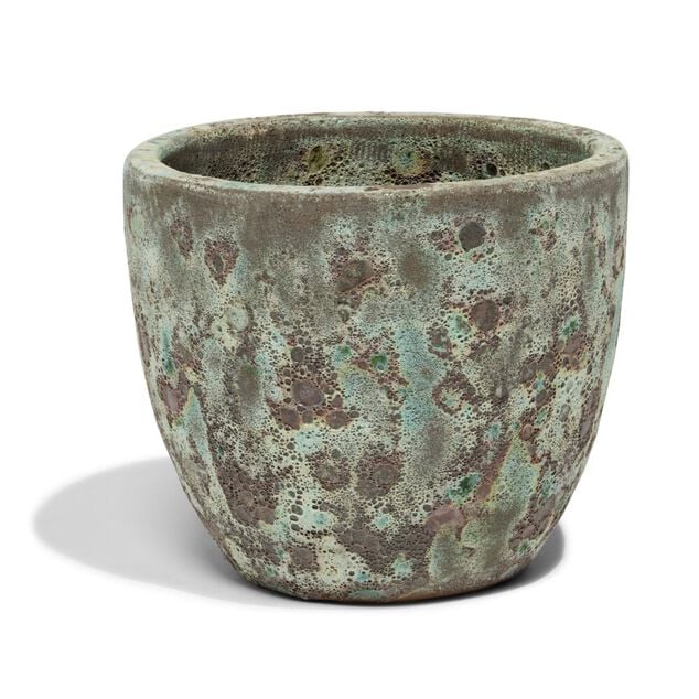Pot argile &eacute;maillage vert et marron &Oslash;36cm