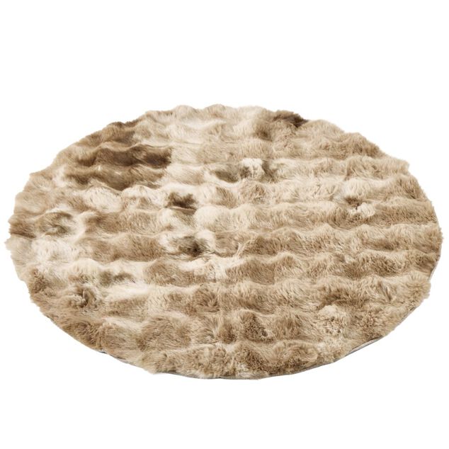 Tapis rond effet fourrure Bubble &Oslash;90cm (3 mod&egrave;les)