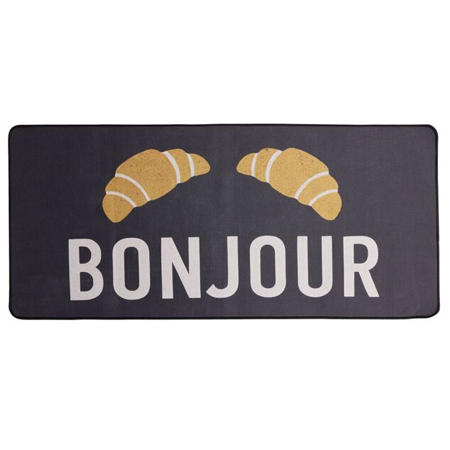 Tapis de cuisine rectangulaire antid&eacute;rapant absorbant motifs croissants 50x120cm
