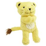 Peluche lionceau polyester 28x12x6cm jaune