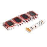 Kit de réparation pour pneu vélo avec 1 colle et 48 rustines