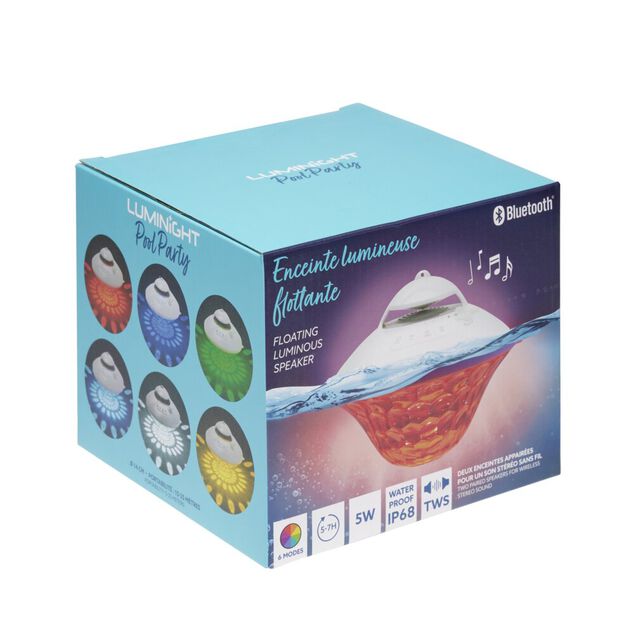 Enceinte lumineuse flottante bluetooth 6 modes &Oslash;14cm