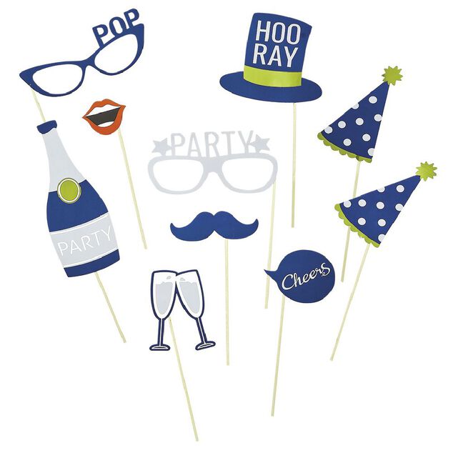 Ballon alu forme cadre photo avec accessoires photobooth 10 personnes