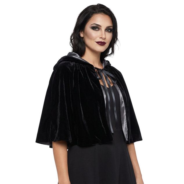 D&eacute;guisement femme Halloween cape avec capuche velours taille unique (2 mod&egrave;les)