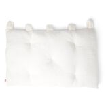 Coussin pour t&ecirc;te de lit en tissu bouclette blanc cass&eacute; 70x50 cm