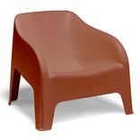Fauteuil de jardin Gary plastique rouge terracotta 79x76,5xH70cm