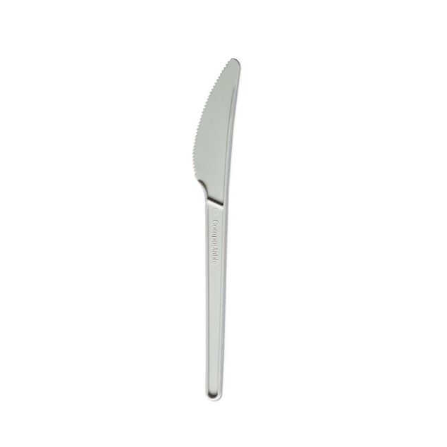 Couteau plastique blanc x12
