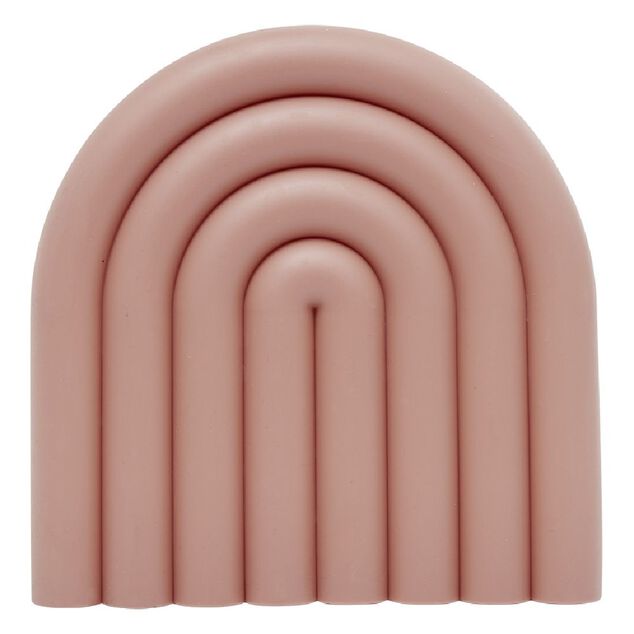 Dessous de plat forme arc-en-ciel uni 15x15cm