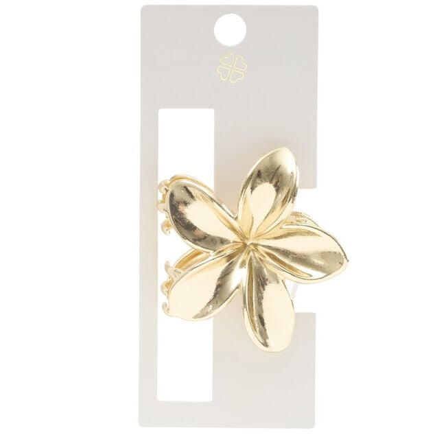 Pince cheveux fleur de tiar&eacute; m&eacute;tal dor&eacute; &Oslash;5cm
