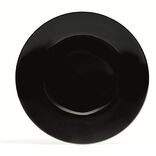 Assiette &agrave; dessert en porcelaine d&eacute;cor rayures soleil