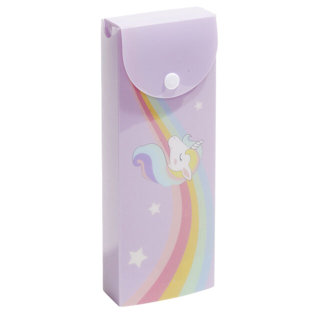 Trousse bo&icirc;te &agrave; crayon pour enfant 20,4x7,5xH2,8cm - 2 mod&egrave;les