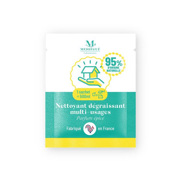 Nettoyant d&eacute;graissant multiusages parfum &eacute;pic&eacute; Mess&eacute;gu&eacute; sachet pour 500ml