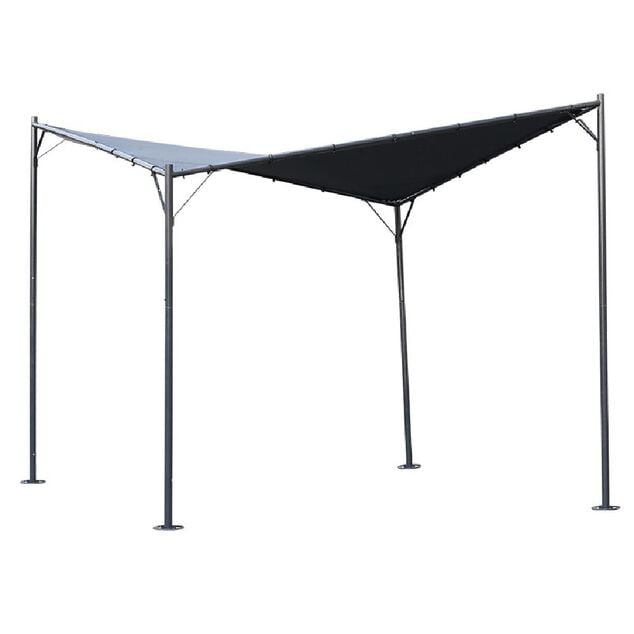 Tonnelle losange Venice gris UPF50+ 350x350xH270cm 12,25m&sup2;