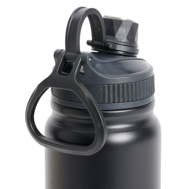 Gourde en inox 850ml noire &Oslash;7,8xH28,5cm