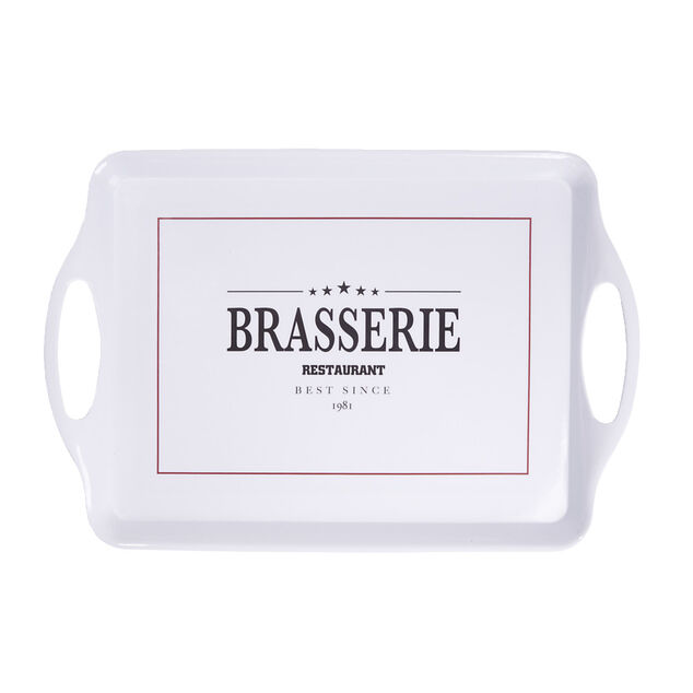 Plateau rectangulaire brasserie restaurant blanc 34x50,5cm