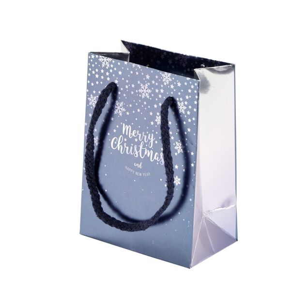 Sac cadeau Noël boréal 11x9,5xH14,5cm (2 modèles)