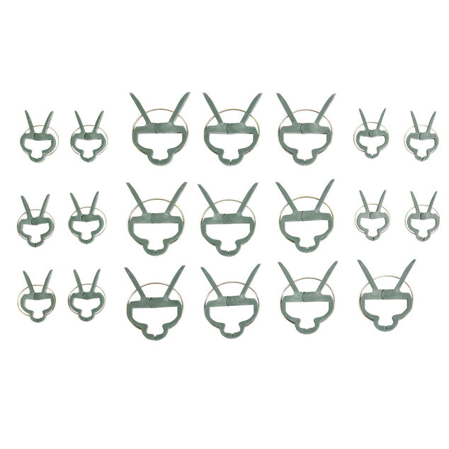 Clip de fixation pour plantes x20 m&eacute;tal et plastique 4x6cm