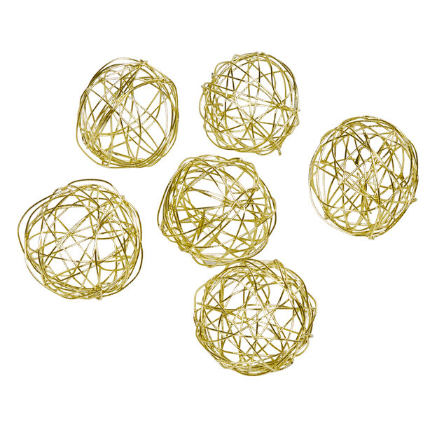 Boule de Noël ajourée dorée x 12