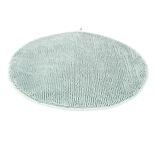 Tapis de bain chenille rond Ø70cm polyester blanc