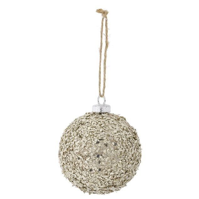 Boule de No&euml;l brillante &Oslash;8cm (3 mod&egrave;les)