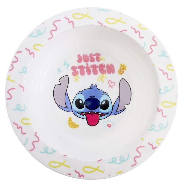 Assiette creuse Stitch plastique blanc et multicolore &Oslash;16cm