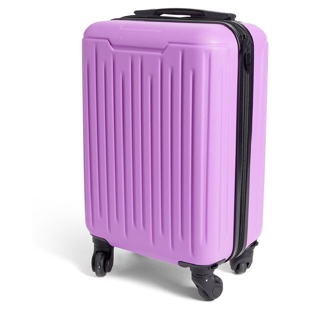 Valise cabine 26L rigide trolley 4 roues amovibles 51cm rose