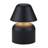 Lampe de table à poser en plastique noir Ø12xH17cm