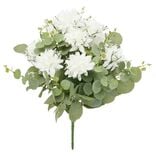 Piquet fleur artificielle &Oslash;33xH44cm blanc