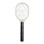 Raquette &eacute;lectrique attrape insectes &agrave; piles plastique vert