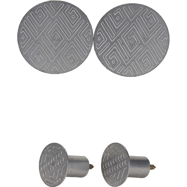 Patère 4 crochets à fixer ronds métal argenté