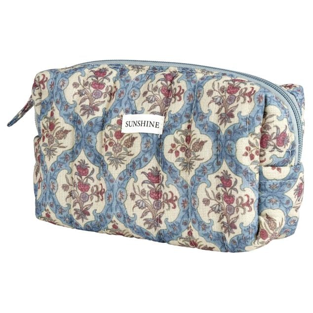 Pochette cosm&eacute;tique Indie polycoton matelass&eacute;e 19x8x10cm (2 mod&egrave;les)
