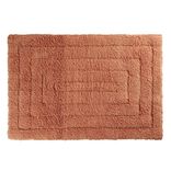 Tapis salle de bain rectangulaire coton terracotta 45x70cm