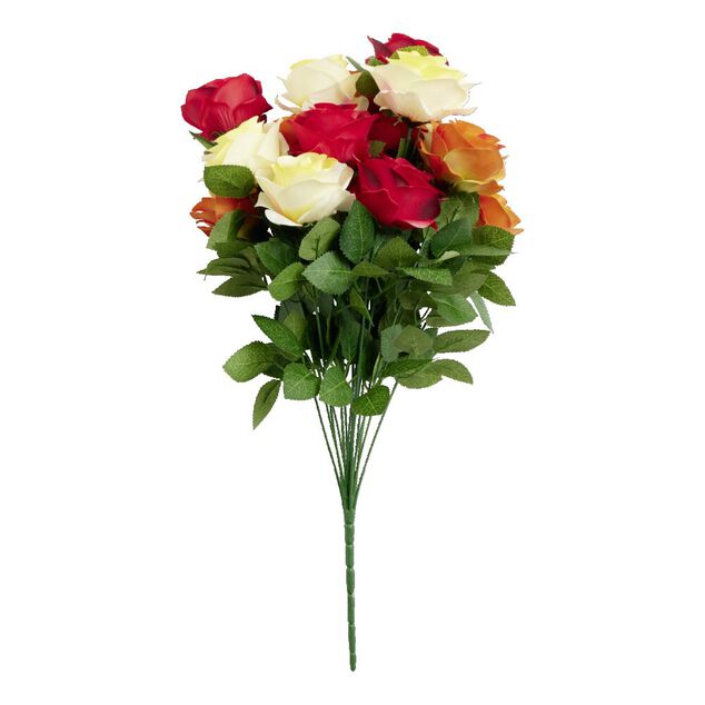 Bouquet de roses artificielles 18 tiges H60cm - 2 mod&egrave;les