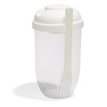 Bo&icirc;te lunch salade 1L avec fourchette et compartiment &agrave; sauce