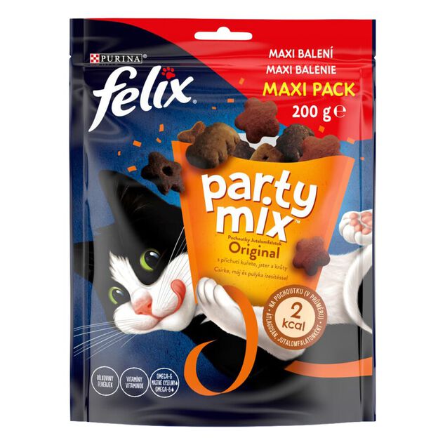 Friandise pour chat F&eacute;lix party mix saveur poulet et dinde sachet 200g