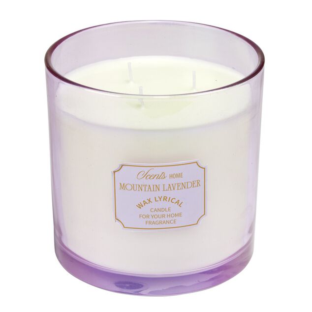 Bougie parfum&eacute;e XXL en verre irridescent &Oslash;15xH15cm (3 mod&egrave;les)