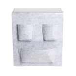 Rangement Box Cube pochette feutrine gris clair 34x30cm