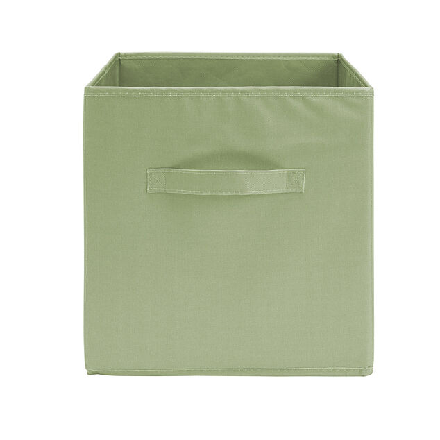 Pani&egrave;re de rangement Box Cube cartonn&eacute;e vert menthe 31x31xH29cm