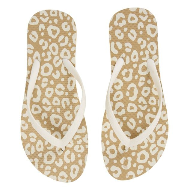 Tongs femme &agrave; motifs 36 &agrave; 41 (2 mod&egrave;les l&eacute;opard ou floral)