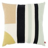 Coussin déco art organique 45x45cm beige