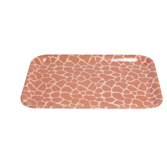 Plateau m&eacute;lamin&eacute; orange 28,7x21,7x1,5cm