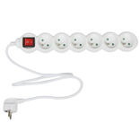 Bloc multiprise blanc L. 75 cm