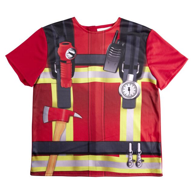D&eacute;guisement enfant pompier avec t-shirt rouge (4/6ans ou 7/10)