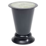 C&ocirc;ne fun&eacute;raire lest&eacute; plastique noir &Oslash;12cm