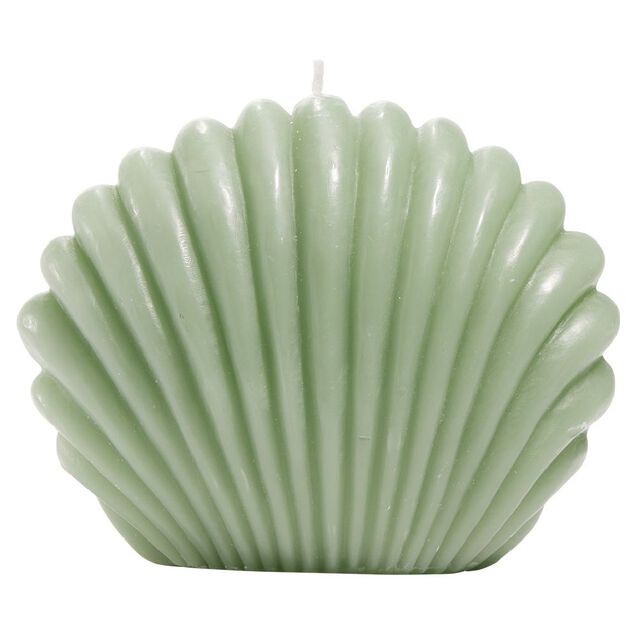 Bougie coquillage grand mod&egrave;le 15x12,8xH9cm